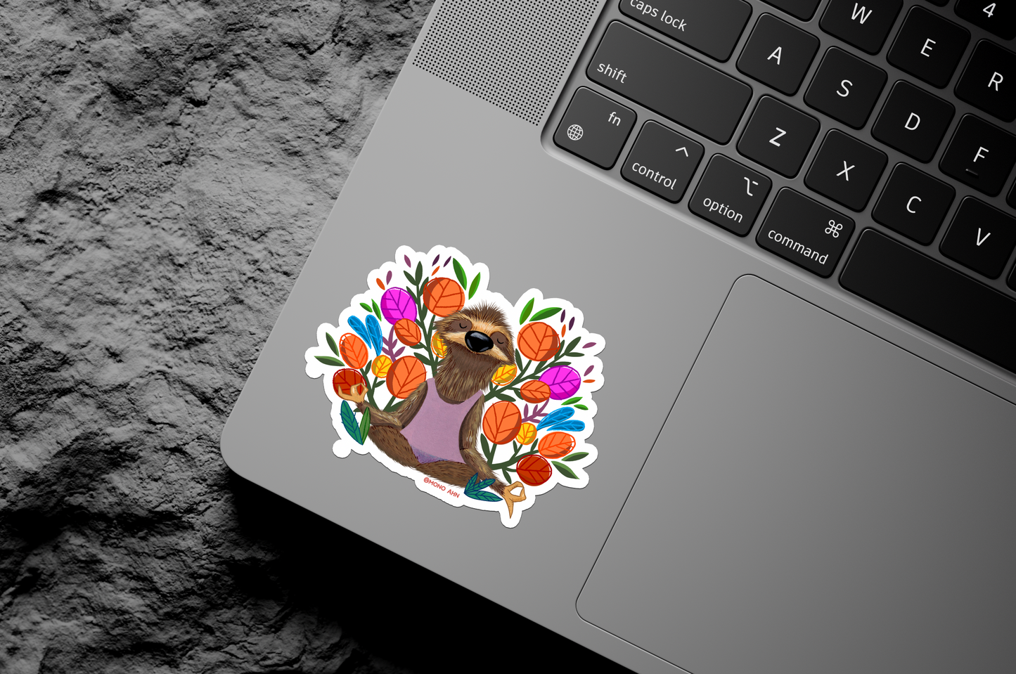 Peaceful Sloth_Vinyl stickers