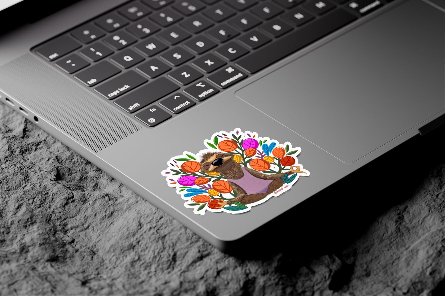 Peaceful Sloth_Vinyl stickers