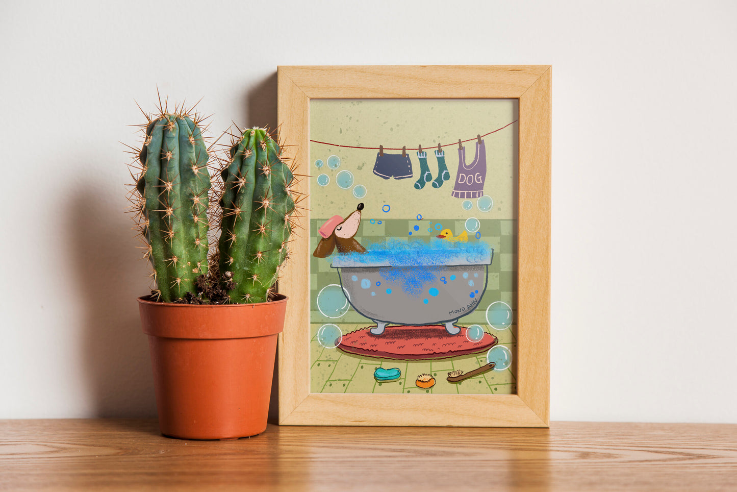 Animal Bath Series_5x7 mini print