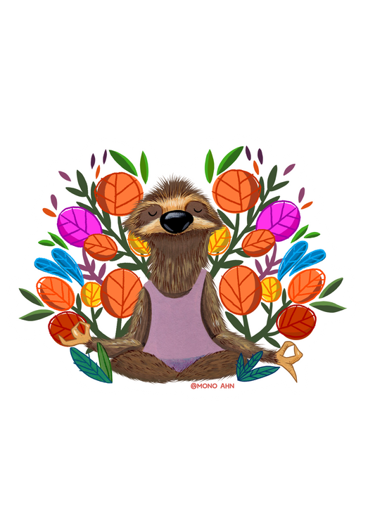 Peaceful Sloth_Vinyl stickers