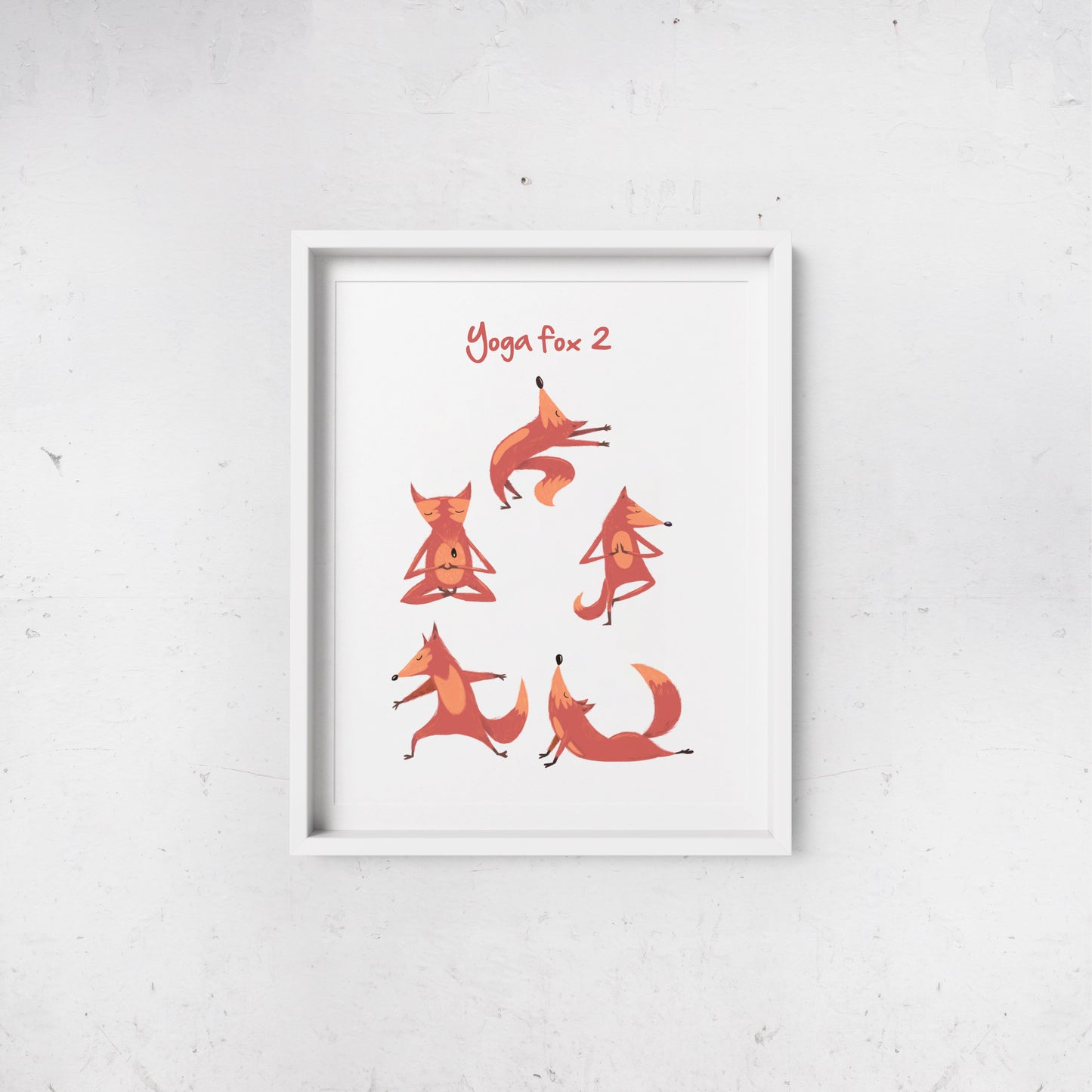 Yoga fox Art Print Series