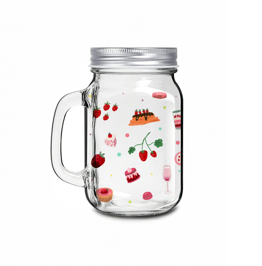 16oz Mason Jar Cup_Strawberry Lover 1