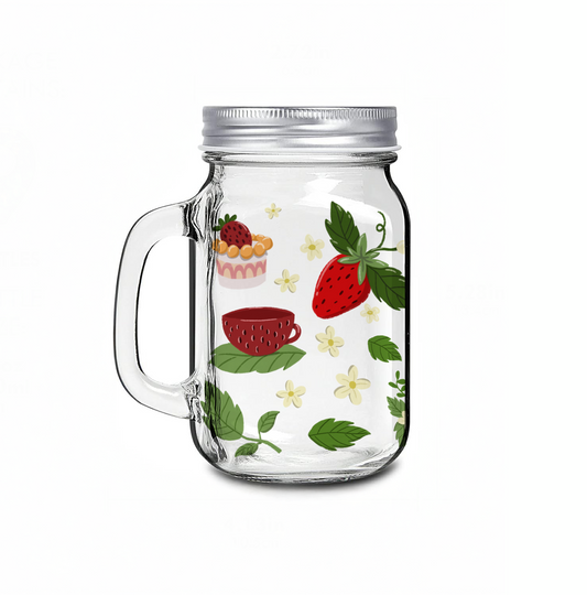 16oz Mason Jar Cup_Strawberry Lover 2