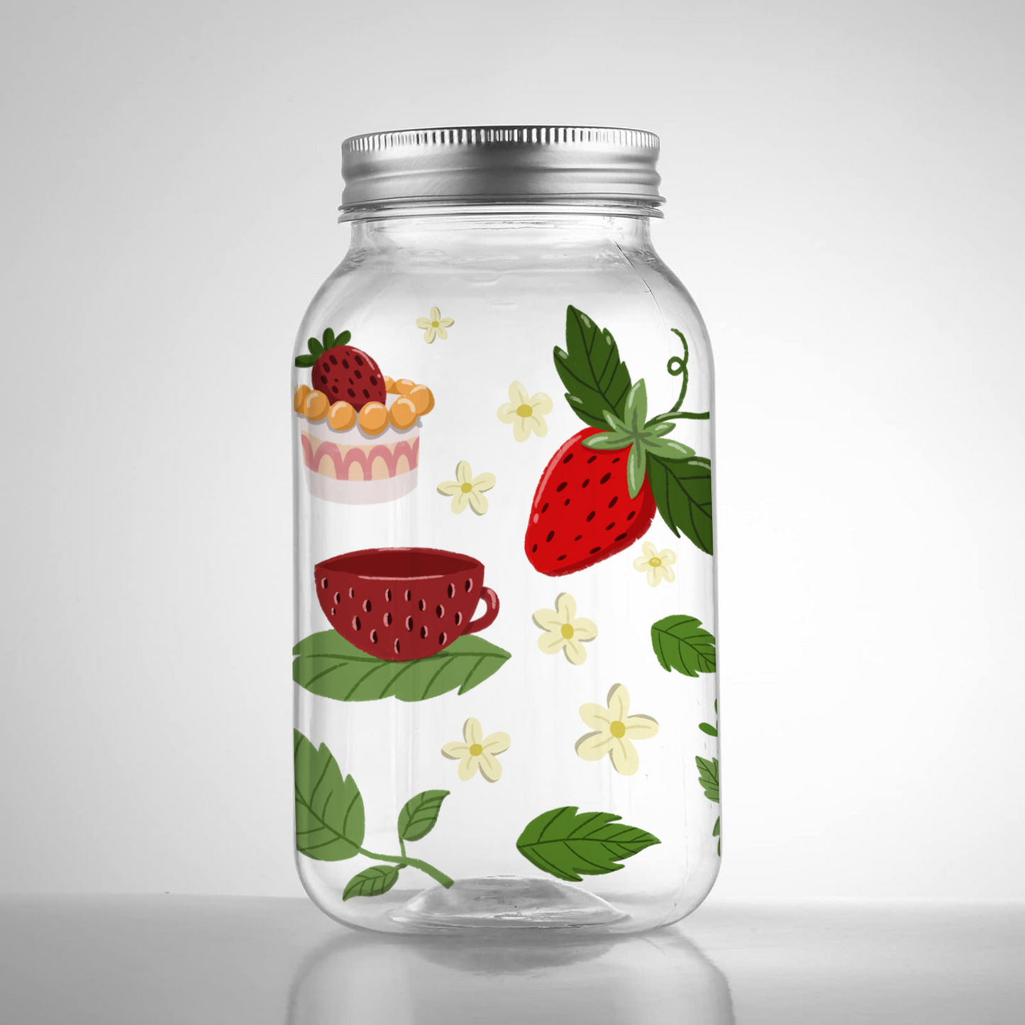 1 Litter Mason Jar_Strawberry Lover 2