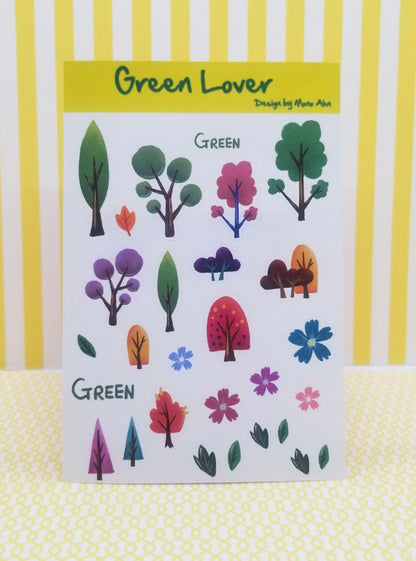 Green lover-planner sticker