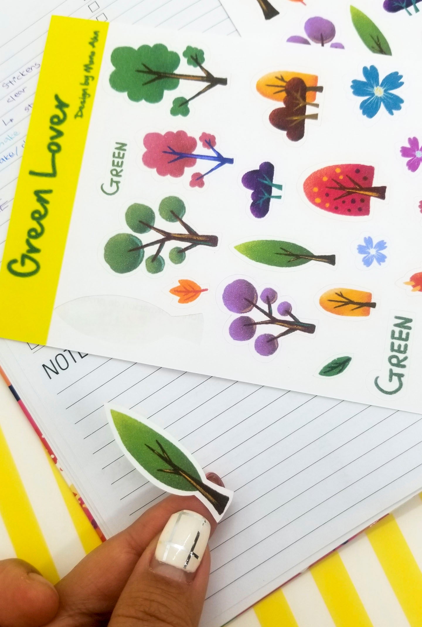 Green lover-planner sticker