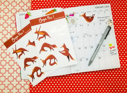 planner sticker-yoga fox series