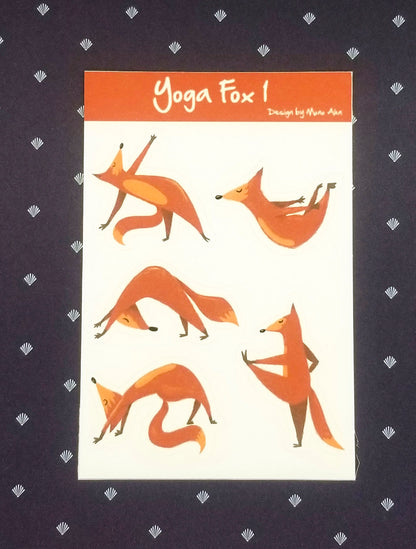 planner sticker-yoga fox series