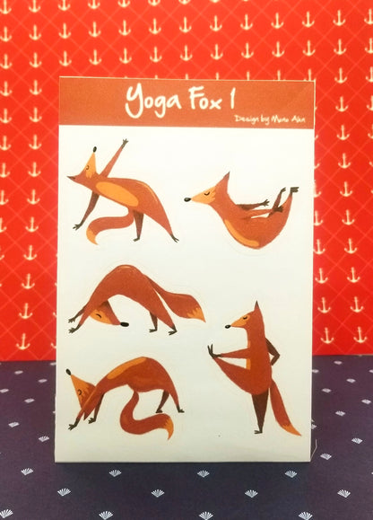 planner sticker-yoga fox series