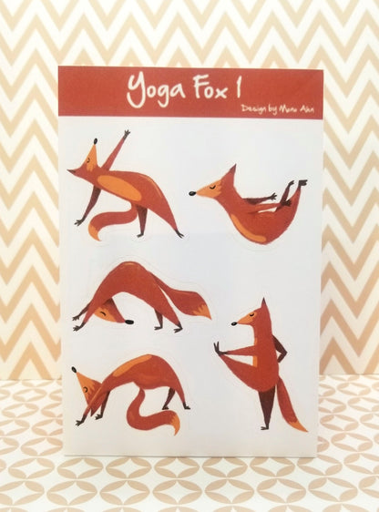 planner sticker-yoga fox series