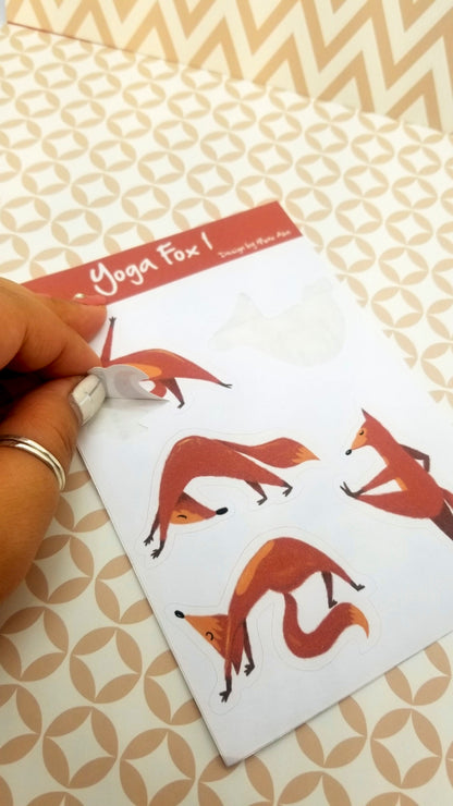 planner sticker-yoga fox series