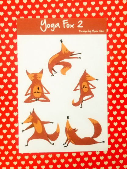 planner sticker-yoga fox series