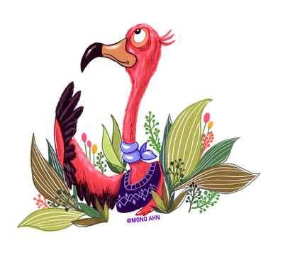 Flamingo_Vinyl Sticker