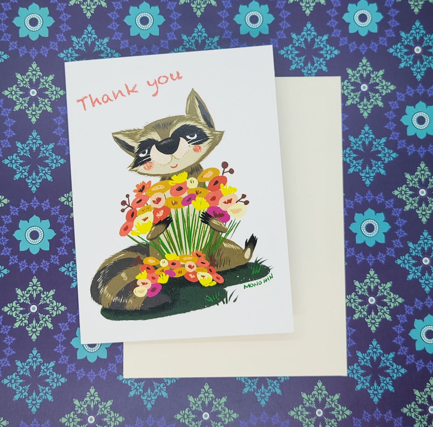 Raccoon 2 Thank you card