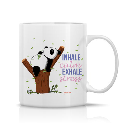 Inhale calm, Exhale stress_mug