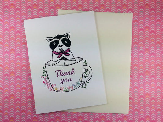 Raccoon 1 Thank you card